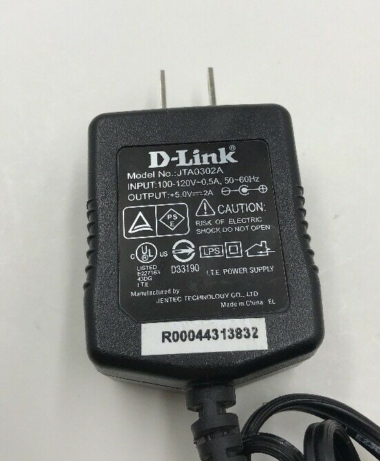 New D-Link JTA0302A AC Adapter 5.0V 2A Power Supply For Router
